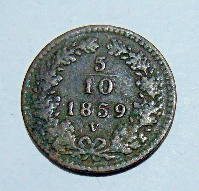 510 Kreuzer 1859 V Österreich Lombardei Venetien Franz Joseph,