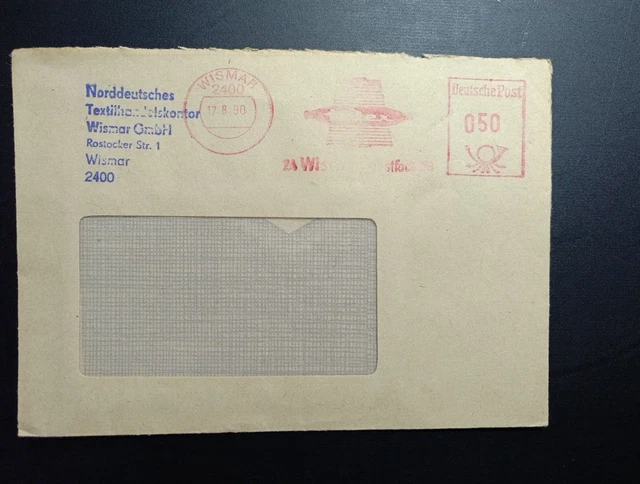 Free stamp AFS turning time 2400 Wismar 17.8.90