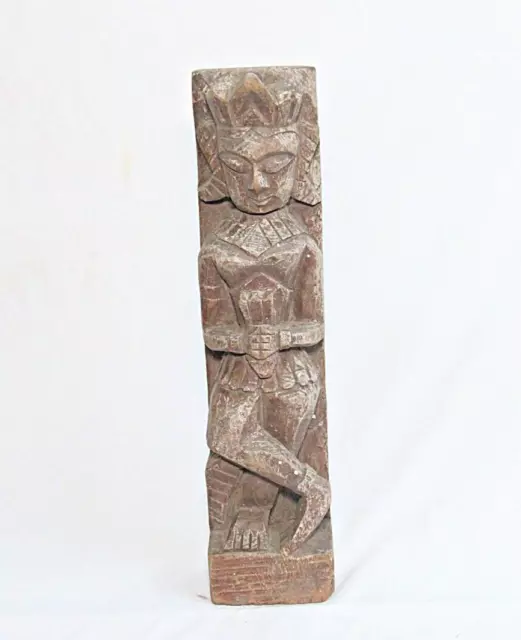 Old Vintage Rare Handmade Carving Wooden Statue Decorative Showpiece Collectible