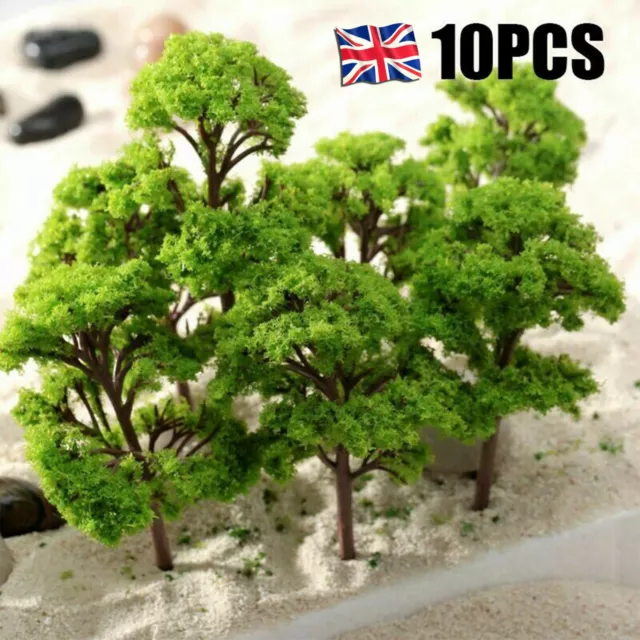 10Pcs 12cm Trees Model Train Railroad Wargame Diorama Garden Scenery Landscape~