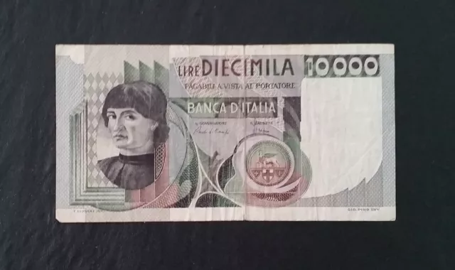 Billet banque 10000 lires Italie 3 novembre 1982 type 25 août 76 N° PC 653254 K