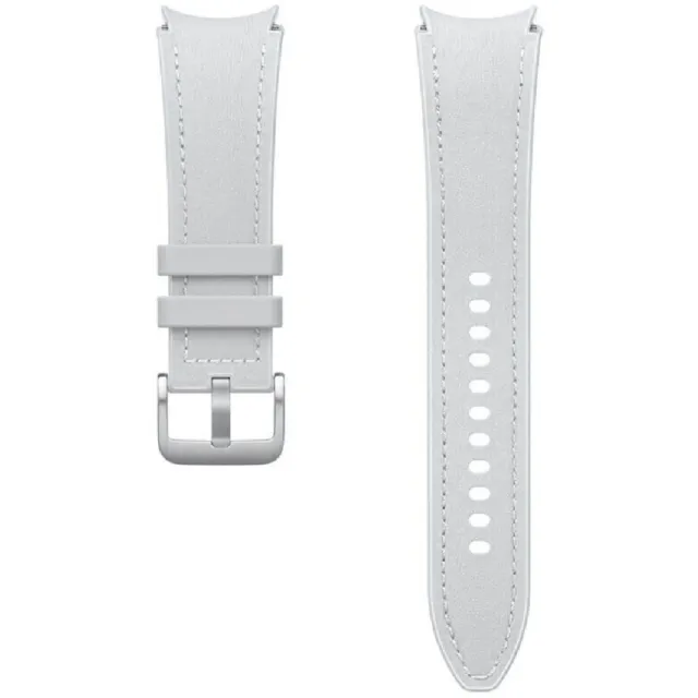 Original Samsung Hybrid Eco-Leather Band Galaxy Watch 4/5/6 und 5 Pro M/L Silver