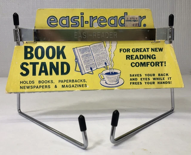 NOS Vintage Easi-Reader Metal Book Holder Foldable Adjustable