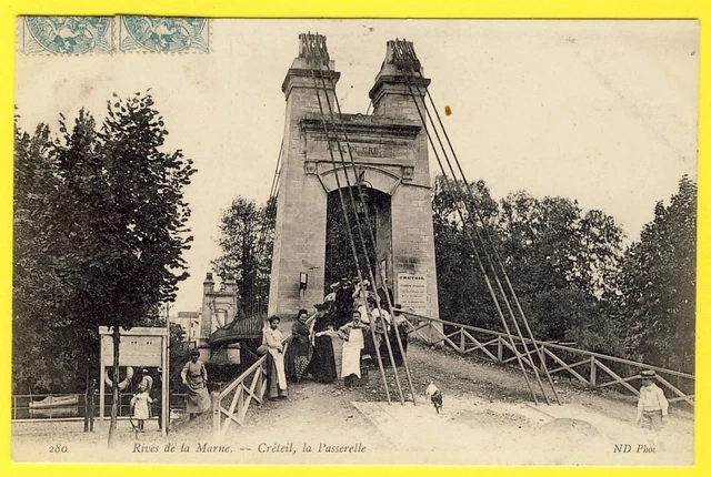 cpa 94 CRETEIL (Val de Marne) BANKS de la MARNE La CATSELLE Animated Belle Carte