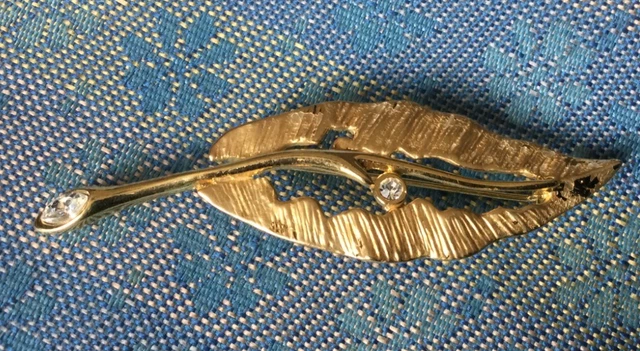 Broche Art Nouveau Signée Dumont - Argent Massif Avec Perle Baroque & Feuille Ginkgo