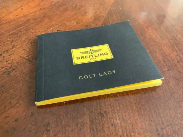 BREITLING COLT LADY Booklet Manual Instruction Book, Catalog , guide ...