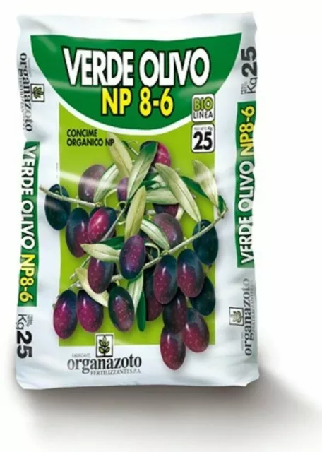 Concime organico OLIVO  NP con Boro VERDE OLIVO LINEA BIOLOGICA 25 kg