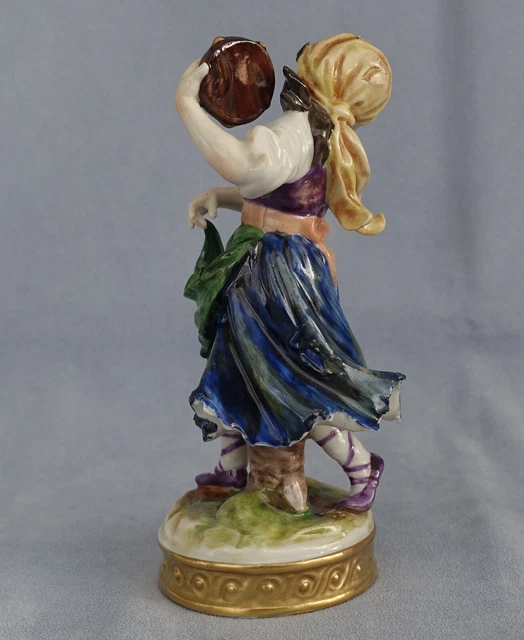 VOLKSTEDT Couple de Musiciens Figurines en Porcelaine Allemande Thuringe XIXème 4