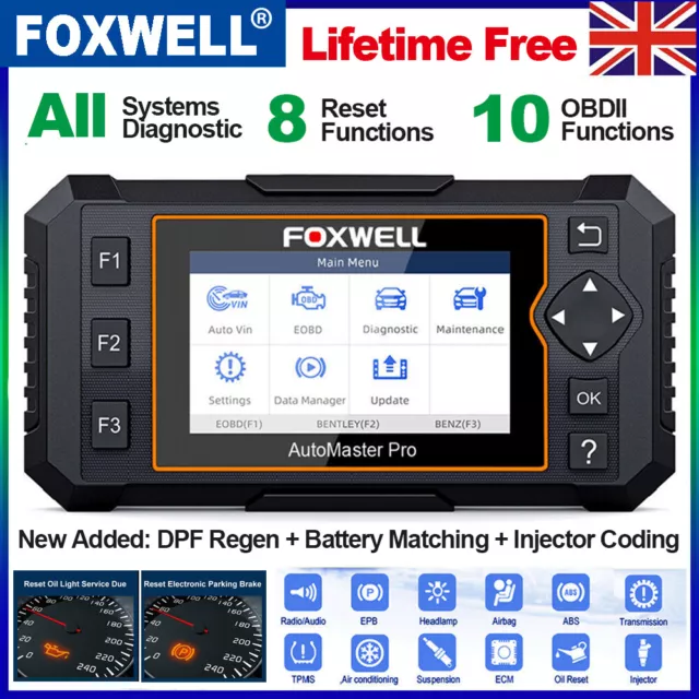 FOXWELL OBD2 Code Reader Scanner Full System Car Diagnostic Tool Oil EPB DPF ABS