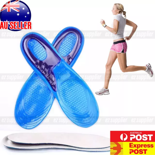 Gel Shoe Insoles Insert Heel Arch Supports Men Women Flatfoot HOT