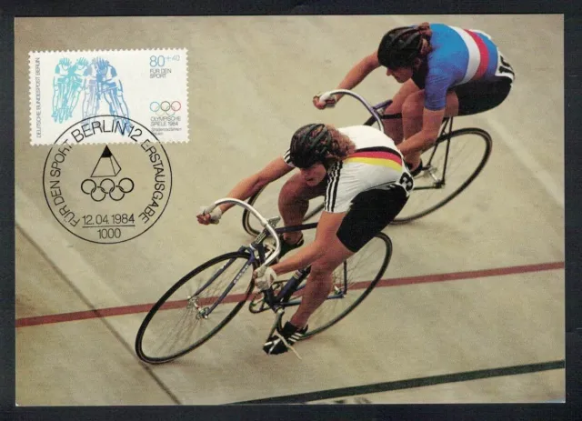 Maximumkarte Berlin West 1984, Straßen-Radfahren Frauen, Olympiade