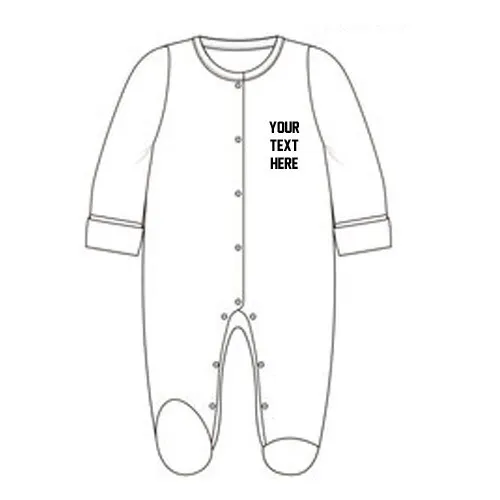 Babygrow Personalised  Baby Sleepsuit Boy Girl Unisex Grow  Any Name Text