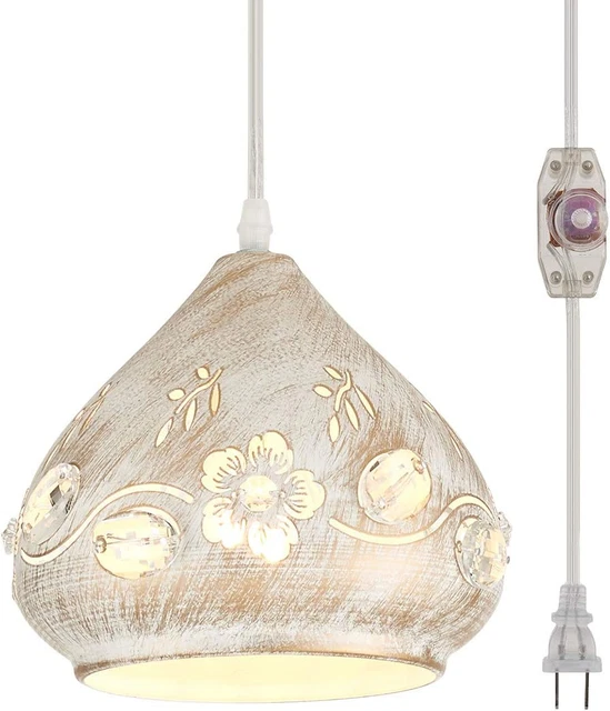 Hanging Lamps Swag Lights Plug in Pendant Light 16 FT Cord and Chain/Hanging Pen
