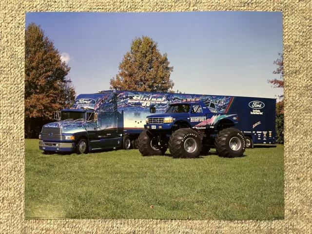 Bigfoot Monster Truck & Hauler Transporter 16"x20" Poster NEW NOS