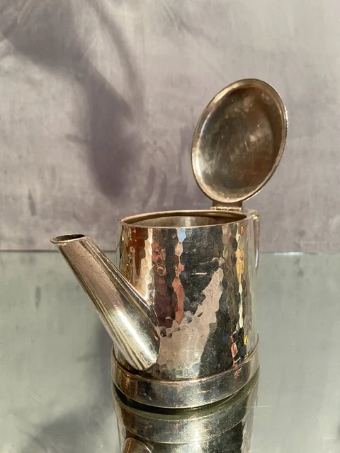 Cafetière théière 50cl métal argenté d'hôtellerie martelé Hôtel Giraudy's Nice 4