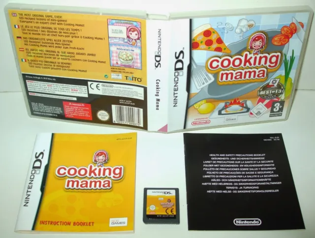 COOKING MAMA 1 Nintendo DS/LITE/DSi/XL/2DS/3DS Kids/Children's Cookery Sim Game