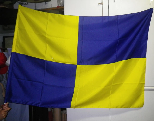 Bandiera Da Calcio A Scacchi Rosso Nero150x90 Cm, Con