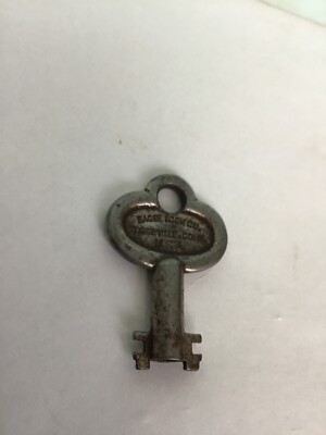 USA #63L2 Conn 2 Antico Doppio Punta Aquila Serratura Co.Chiave Terryville Conn 