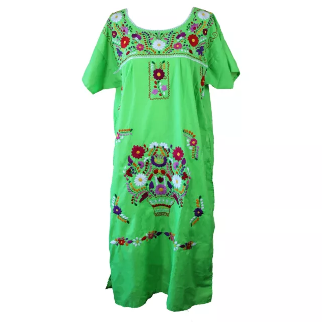 3XL Assorted Plus Size Peasant Hippie Boho Tunic Hand Embroidered Mexican Dress