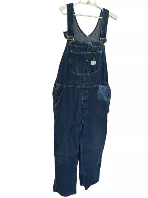 Sears Vintage Men's Trademark Perma-Prest Bib Overalls Size 42X31 GUC