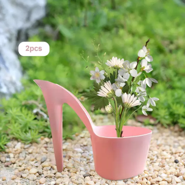 2Pcs Flower Pot Patio Housewarming Gift Lady Shoe Shape Succulent Planter 3