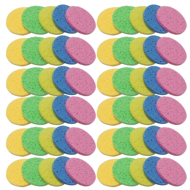 50pcs Éponges faciales Sponge Face Face Wash Sponge Face Nettoyeurs Portables