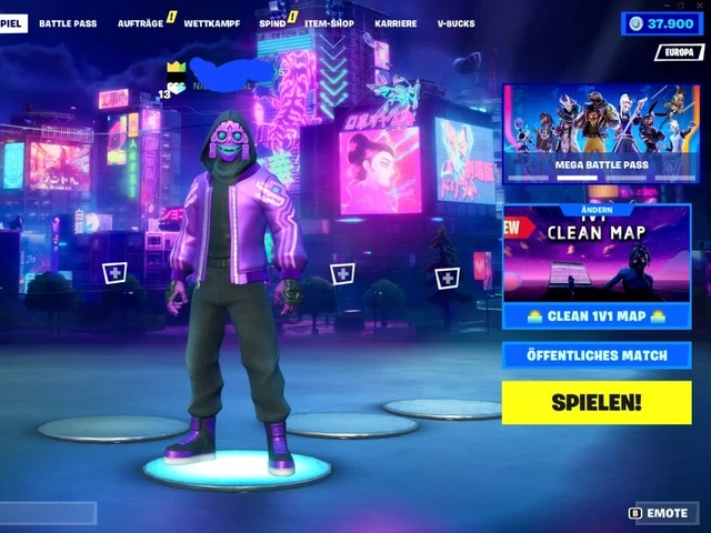 FN Account 37.900 V-bucks Alle Plattformen + Full Mail.