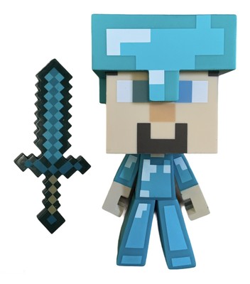 minecraft diamond armor steve action figure