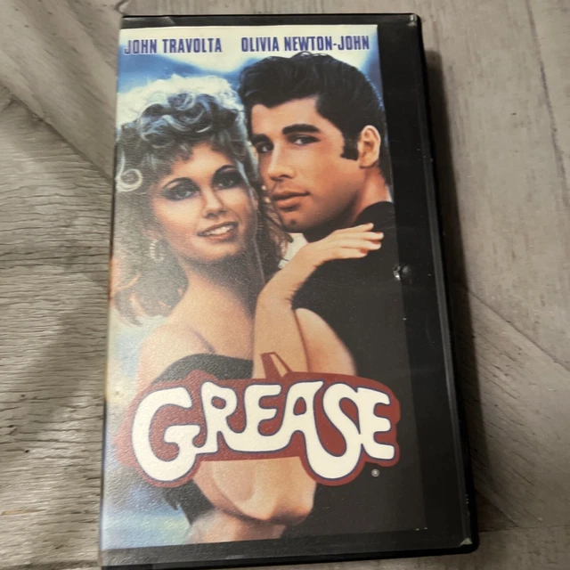 GREASE VHS 1977 VCR Video Tape Movie John Travolta Olivia NewtonJohn
