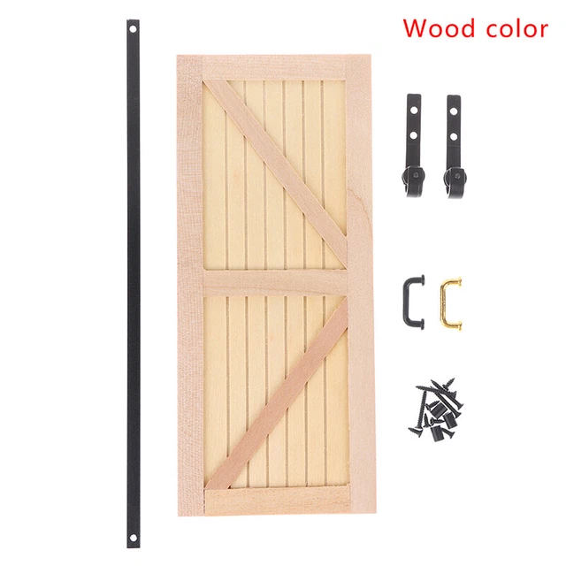 1Set 1:12 Dollhouse Miniature Sliding Door Sliding Barn Door Furniture Decor Toy