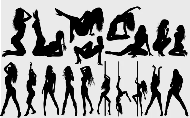 Wall Sticker Sexy Girls Hot Women Pole Dancer Seductive Lady Sensual Decal Decor