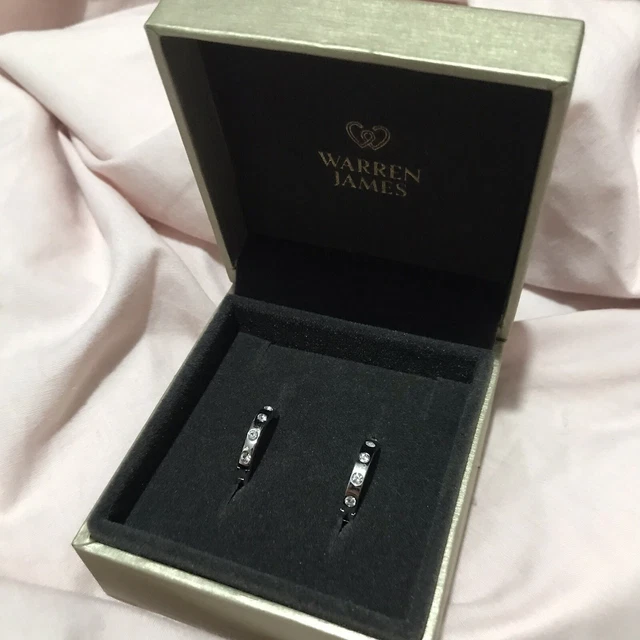 Sterling silver huggie earrings warren james discount