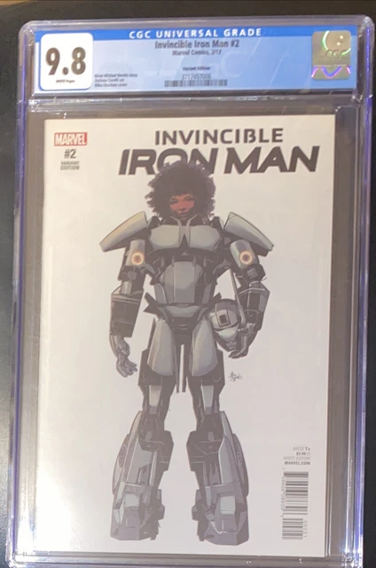 Invincible Iron Man #2 CGC 9.8 (Marvel 2017) RIRI VARIANT IRONHEART 🔥 1:10