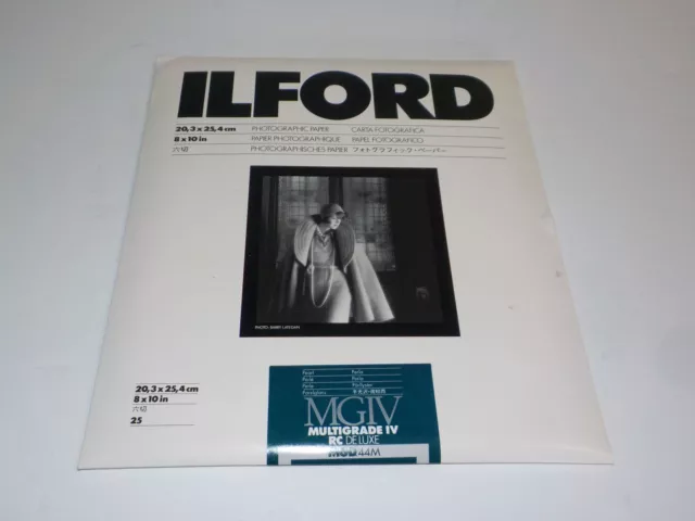 VINTAGE NEW Ilford Multigrade IV RC Deluxe MGD.44M Photo Paper 8 x 10, 25 Sheets