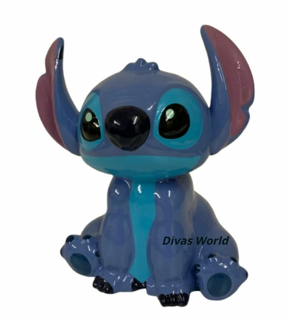 DISNEY STITCH MONEY Box Blue Ceramic Piggy Banks Gift Brand New Edition