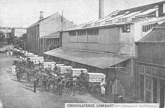 CPA 75 PARIS / PARIS 13e / CHOCOLATERIE LOMBART / CHARGEMENT DES VOITURES