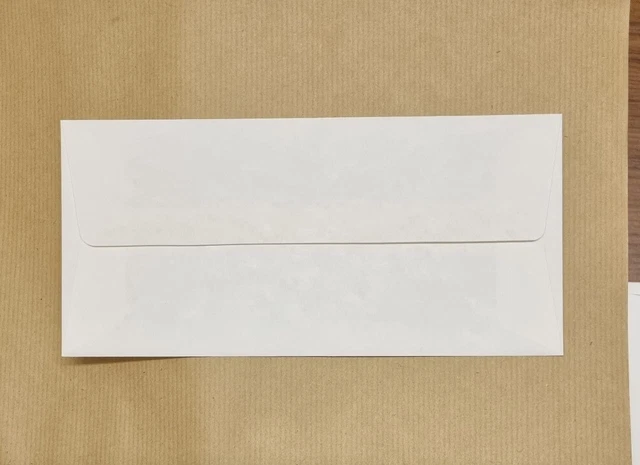 25 Buste colore avorio 10X21 in carta stile pergamenata art. 47