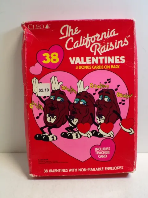 The California Raisins 1988 Valentines Day Cards Box by Cleo -  030624JET