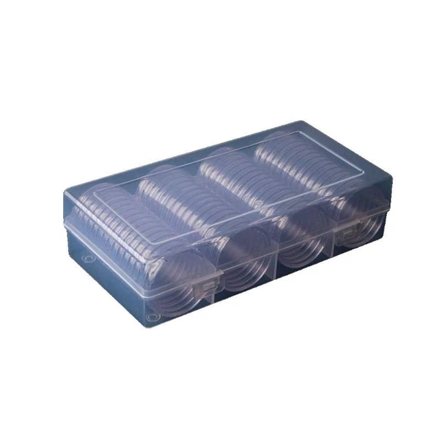 60 Pcs Clear Round 41mm Direct Fit Coin Holder Display Collection for C