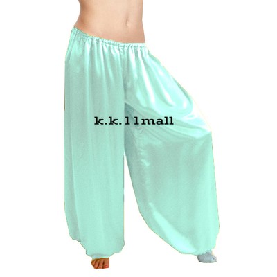 Aladdin Pantaloon Raso Ventre Danza Abbigliamento Rosa Colore ALADDIN Hippie Genio S10 
