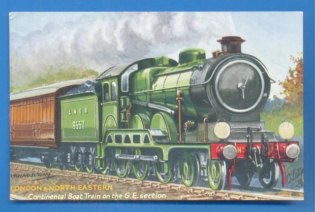 LNER CONTINENTAL BOAT Train On The G.e.section.tucks Famous Expresses ...