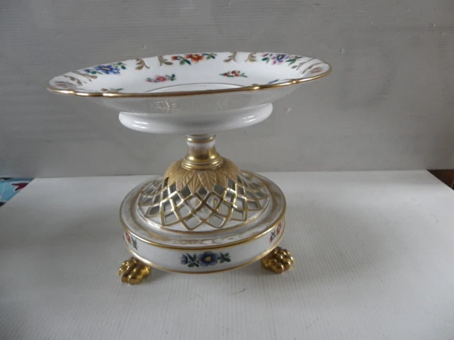 Ancienne Table Miniature En Porcelaine Pour Poupée – Fabrication Allemande Vintage