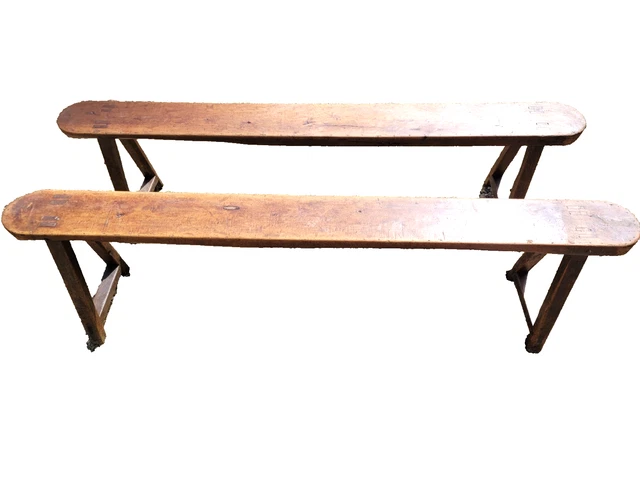 Banc en bois de pin et fer couleur naturel et noir 180x45cm