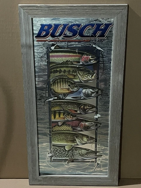 Busch Beer Freshwater Fish Mirror Sign