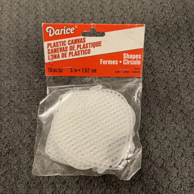 Paquete de 10 corazones de lona de plástico Darice 3 pulgadas OC11