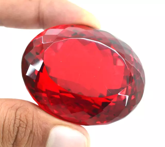 476.8 Ct Certified Natural Brazilian Red Color Topaz Big Size Oval Gemstone