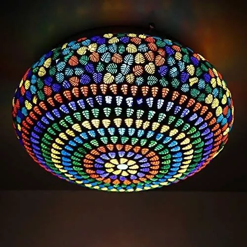 Moroccan Ceiling Lamp Hanging Pendant Mosaic Turkish Lamp Handmade Antique