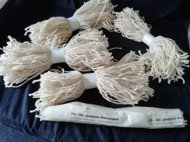Junghans Teppich-Fransengarn natur 25 cm Längenzuschnitt, ca. 130 g