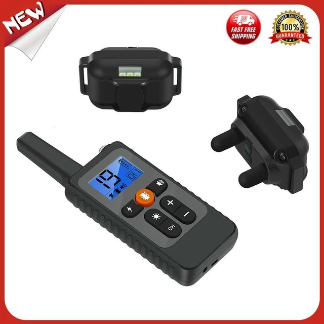 Reino Unido 800m Entrenador de perros con luz LED Cuello impermeable a prueba de ladridos 4 modos Suministro de mascotas