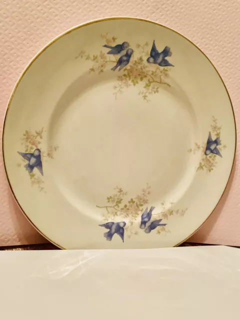 Vintage Knowles Taylor & Knowles KT&K Blue Bird Bluebird 8 3/4” Dinner Plate